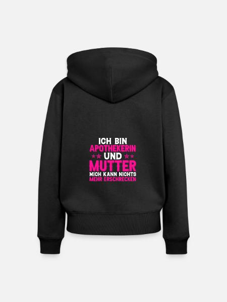 Apothekerin Mutter Geschenkidee - Frauen Premium Bio Zip Hoodie - Schwarz