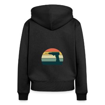 Craftsman Drill Sunset Do-it-Yourself Drill - Women's Premium Organic Zip Hoodie - black - Back - Julia (174cm)