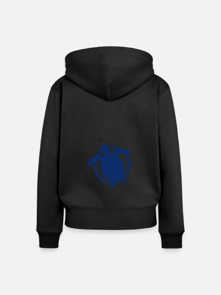 Schildkröte / Kriechtier - Reptilie - Frauen Premium Bio Zip Hoodie - Schwarz