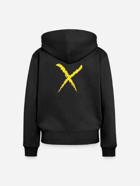 X - Frauen Premium Bio Zip Hoodie - Schwarz