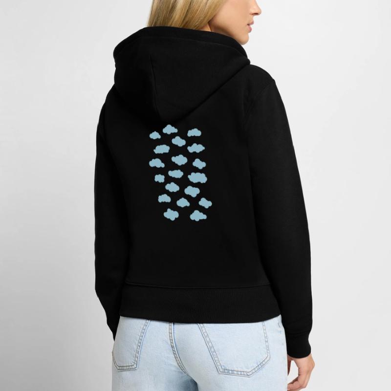 Clouds fleecy cloud Women's Premium Organic Zip Hoodie