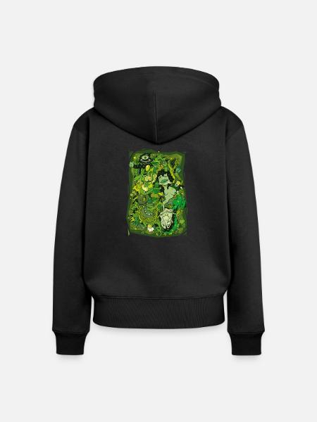 lsd_absinth - Frauen Premium Bio Zip Hoodie - Schwarz
