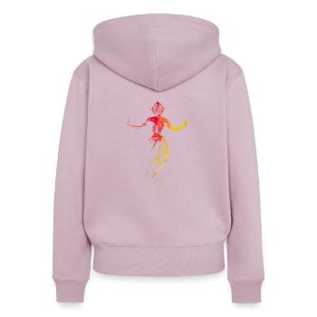 Arabischer Tänzer - Frauen Premium Bio Zip Hoodie - Altrosa - Hinten - Julia (174cm)