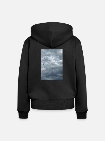 Stürmischer Himmel - Frauen Premium Bio Zip Hoodie - Schwarz