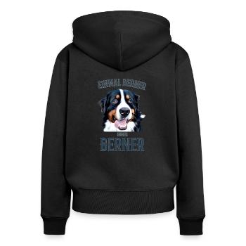 Berner Sennenhund Bern Geschenk Hundehalter - Frauen Premium Bio Zip Hoodie - Schwarz - Hinten - Julia (174cm)