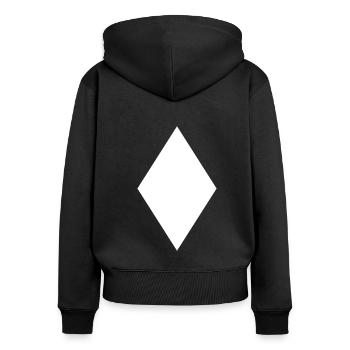 Raute Form Geometrie Geschenk Mathematik - Frauen Premium Bio Zip Hoodie - Schwarz - Hinten - Julia (174cm)