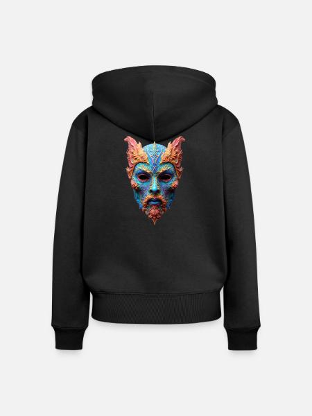 Nordischer Gott Odin - Frauen Premium Bio Zip Hoodie - Schwarz