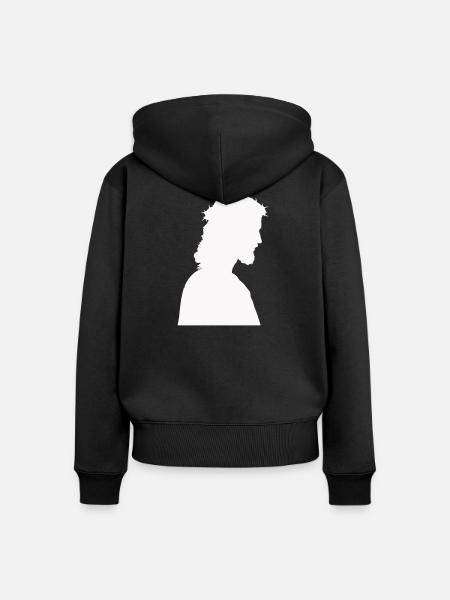 Jesus Christus Silhouette - Frauen Premium Bio Zip Hoodie - Schwarz