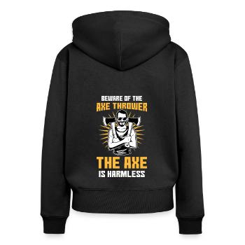 Axe ThrowIng Axe Double Axe Thrower - Women's Premium Organic Zip Hoodie - black - Back - Julia (174cm)