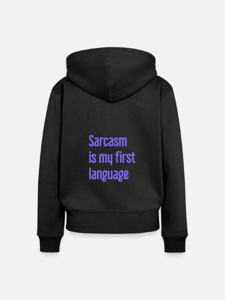 Sarkasmus-Profi - Frauen Premium Bio Zip Hoodie - Schwarz