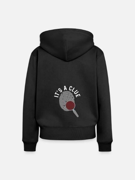 Es ist ein Hinweis - Frauen Premium Bio Zip Hoodie - Schwarz