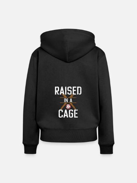 Im Käfig aufgewachsen - Frauen Premium Bio Zip Hoodie - Schwarz