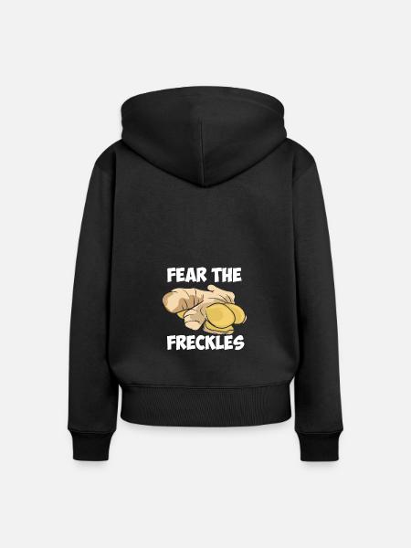 Fürchte die Sommersprossen - Frauen Premium Bio Zip Hoodie - Schwarz