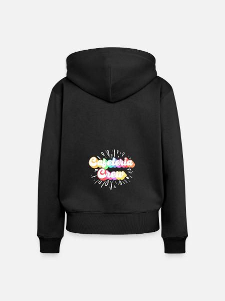 Cafeteria-Besatzung - Frauen Premium Bio Zip Hoodie - Schwarz