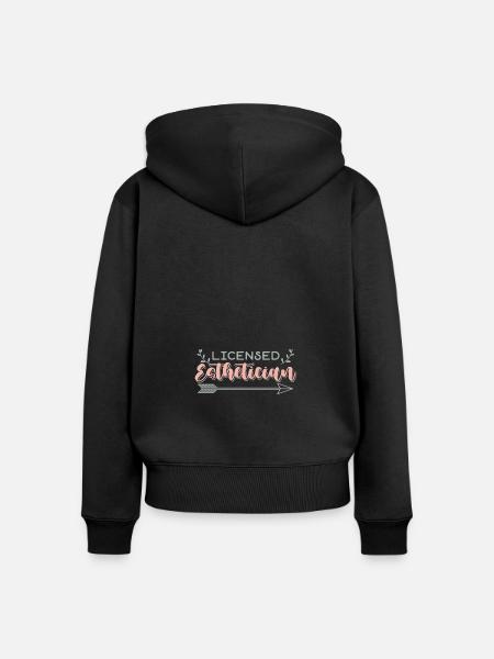 Zugelassene Kosmetikerin - Frauen Premium Bio Zip Hoodie - Schwarz