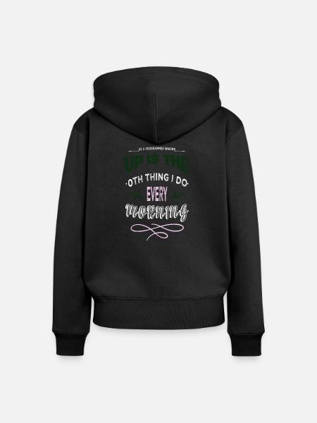dayfathers day - Frauen Premium Bio Zip Hoodie - Schwarz