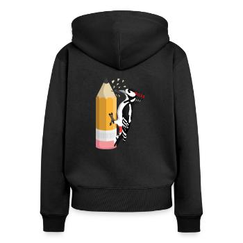 Nice and sharp - Women's Premium Organic Zip Hoodie - black - Back - Julia (174cm)