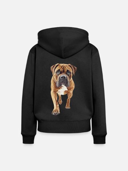 Bullmastiff - Frauen Premium Bio Zip Hoodie - Schwarz