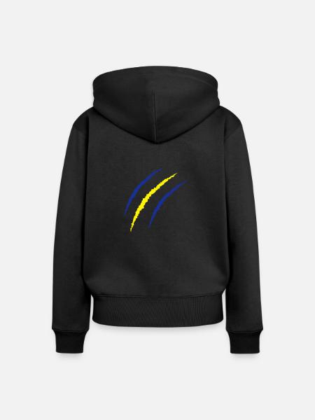 krallen schweden - Frauen Premium Bio Zip Hoodie - Schwarz