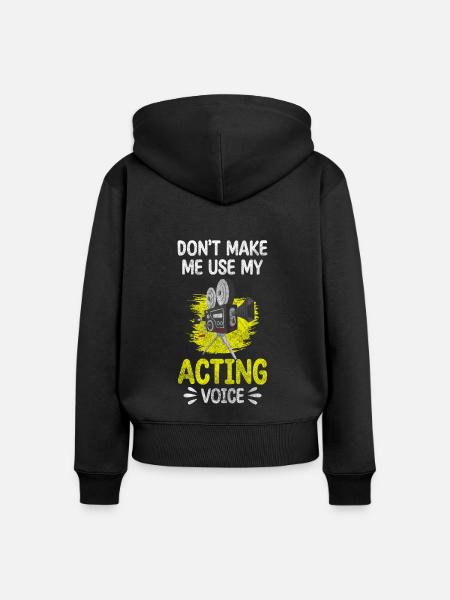 Bühne Maske Kino - Frauen Premium Bio Zip Hoodie - Schwarz