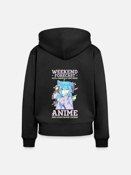 Manga Japanisch Kunst Convention - Frauen Premium Bio Zip Hoodie - Schwarz