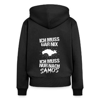 Samos Griechenland Urlaub Sommerurlaub Urlauber In - Frauen Premium Bio Zip Hoodie - Schwarz - Hinten - Julia (174cm)