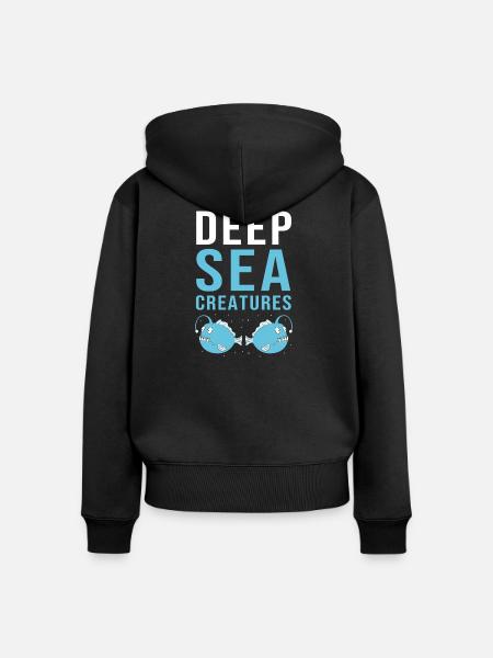Anglerfisch - Frauen Premium Bio Zip Hoodie - Schwarz