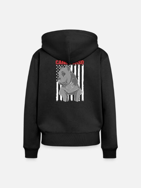 Cane Corso - Frauen Premium Bio Zip Hoodie - Schwarz