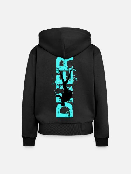 Scuba Diving Diver Silhouette Dive - Frauen Premium Bio Zip Hoodie - Schwarz