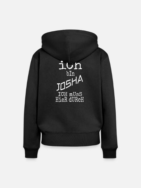 Josha - Frauen Premium Bio Zip Hoodie - Schwarz