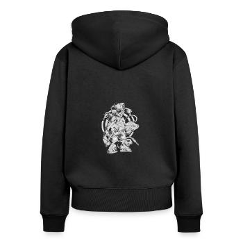 MAX korgeux - Women's Premium Organic Zip Hoodie - black - Back - Julia (174cm)