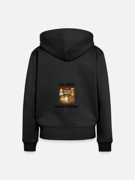 Rubin - Frauen Premium Bio Zip Hoodie - Schwarz