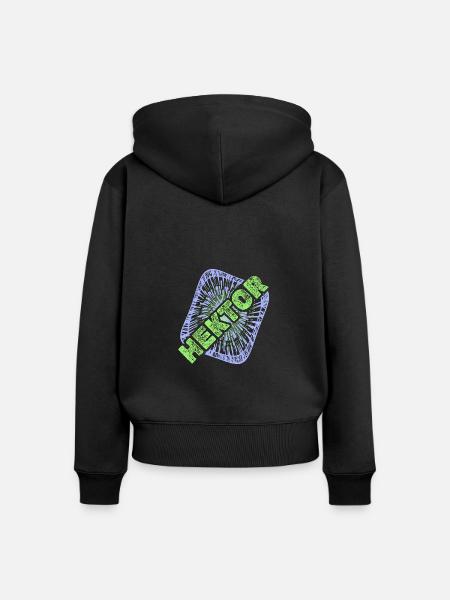 Hektor als Hektor - Frauen Premium Bio Zip Hoodie - Schwarz