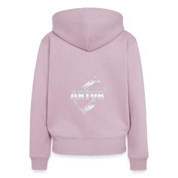 Artur als Sugardaddy - Frauen Premium Bio Zip Hoodie - Altrosa - Hinten - Julia (174cm)