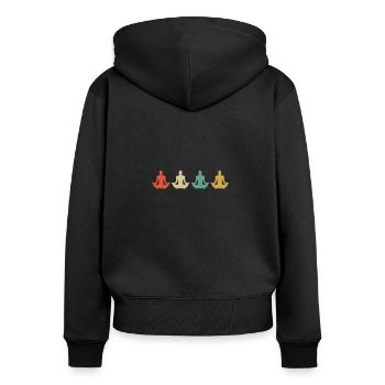 Meditation meditating on spirituality - Women's Premium Organic Zip Hoodie - black - Back - Julia (174cm)