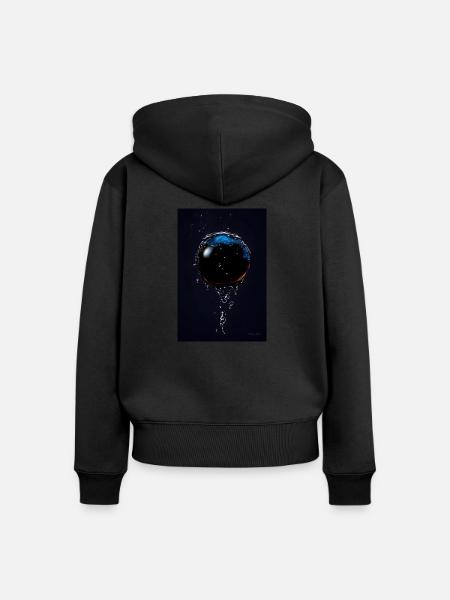 Tropfen plasma 1 - Frauen Premium Bio Zip Hoodie - Schwarz