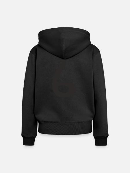 6 - Frauen Premium Bio Zip Hoodie - Schwarz