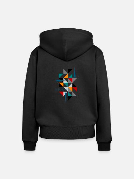 triangle - Sweat à capuche zippé Premium bio Femme - noir