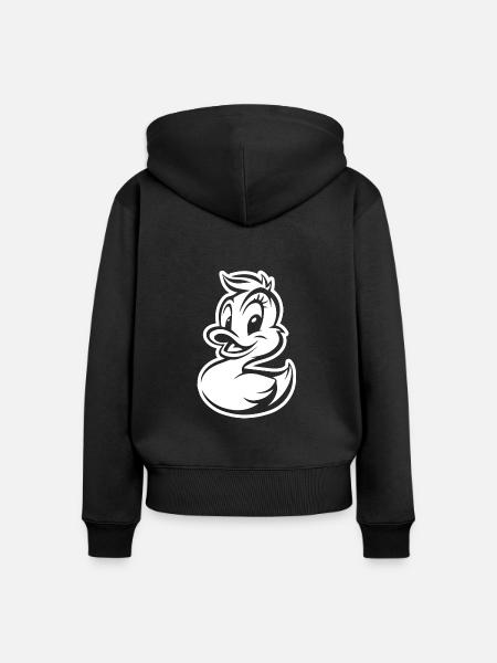 Ente Enten - Frauen Premium Bio Zip Hoodie - Schwarz