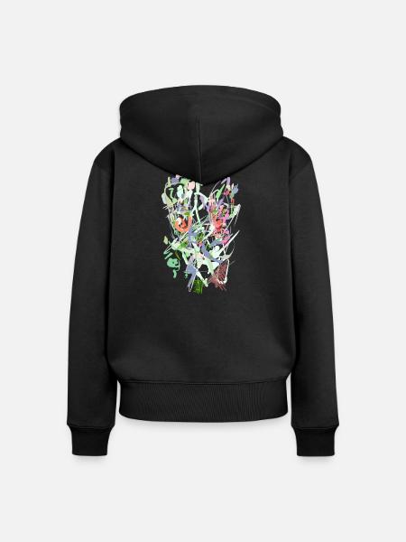 Hintergrund Design - Pastell - Frauen Premium Bio Zip Hoodie - Schwarz
