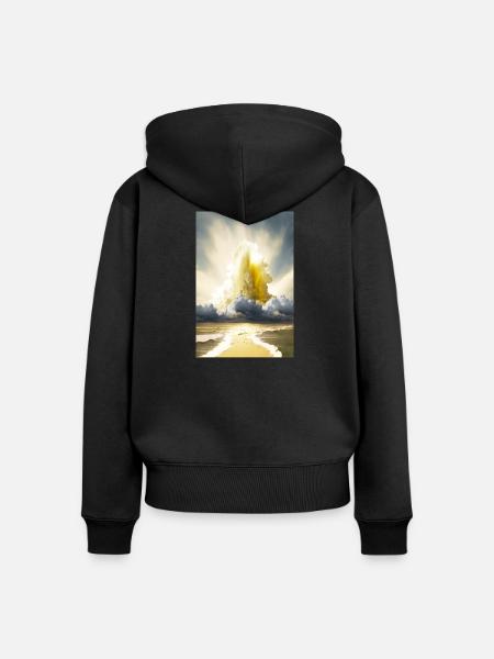 GOTT 04 - Frauen Premium Bio Zip Hoodie - Schwarz