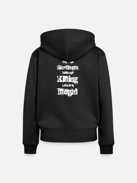 Yes, I use Sarcasm - Frauen Premium Bio Zip Hoodie - Schwarz