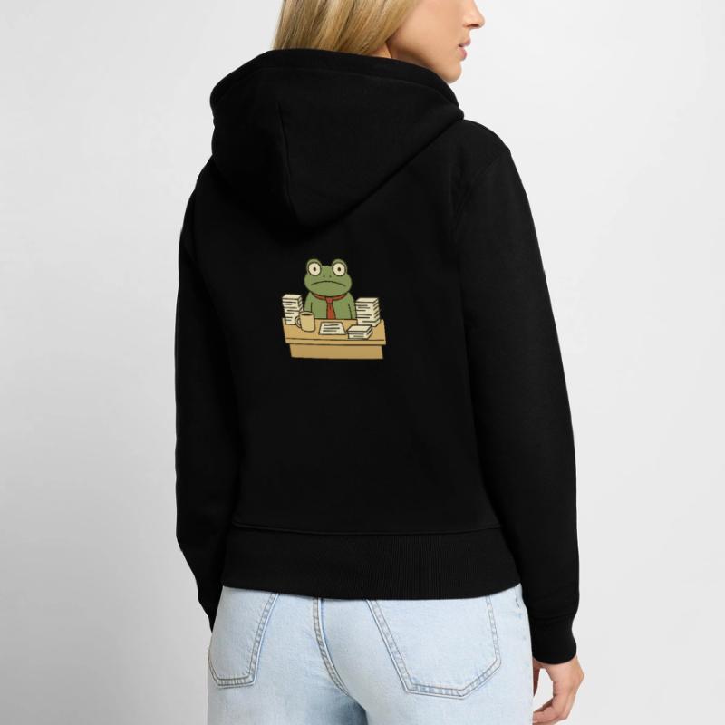 Business Frog Women's Premium Organic Zip Hoodie