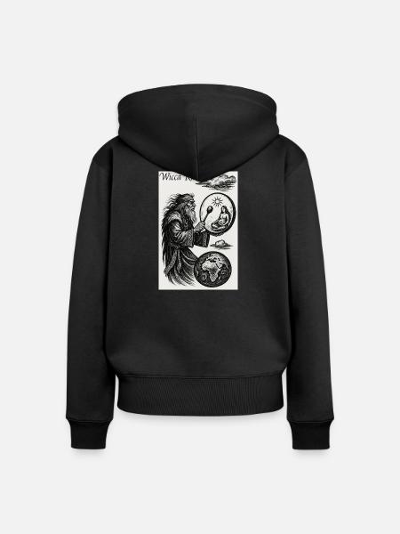 Wicca-Riten - Frauen Premium Bio Zip Hoodie - Schwarz