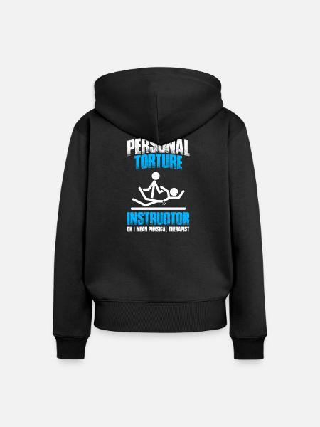 Instructor Physiotherapie Physio Physiotherapeut - Frauen Premium Bio Zip Hoodie - Schwarz
