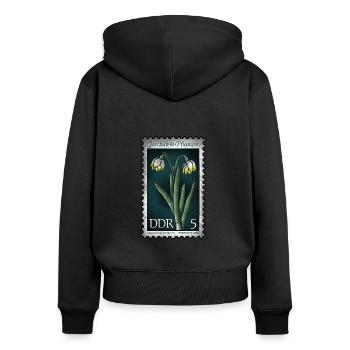 Stamp Märzenbecher - Sweat à capuche zippé Premium bio Femme - noir - Dos - Julia (174cm)
