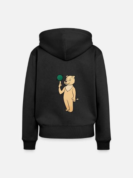 Ball - Frauen Premium Bio Zip Hoodie - Schwarz
