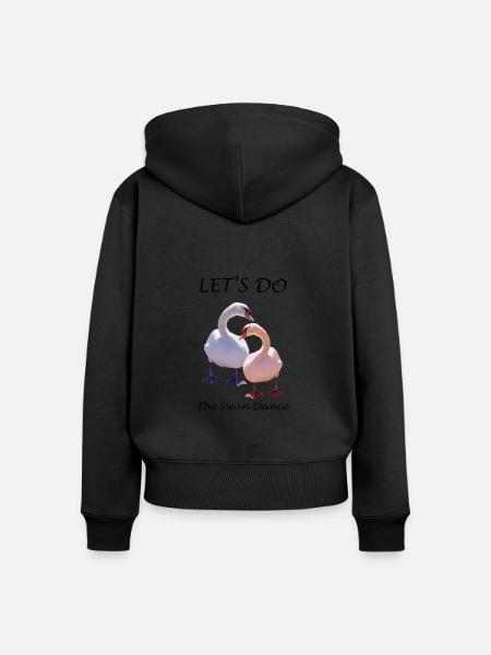 Schwan - Frauen Premium Bio Zip Hoodie - Schwarz