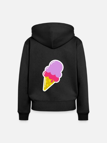 Sommer - Frauen Premium Bio Zip Hoodie - Schwarz
