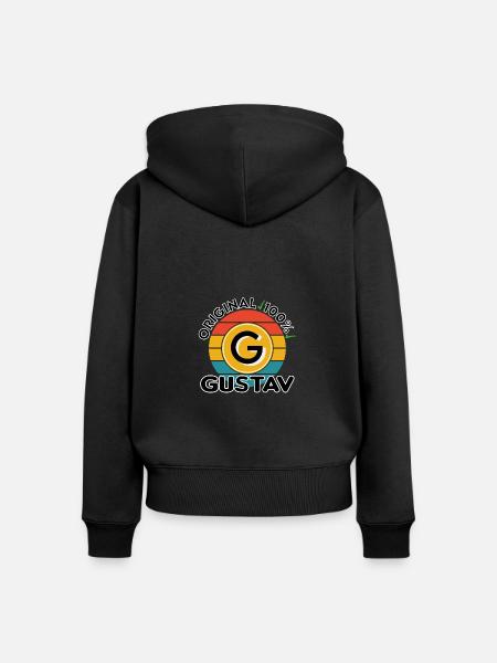 Gustav - Frauen Premium Bio Zip Hoodie - Schwarz